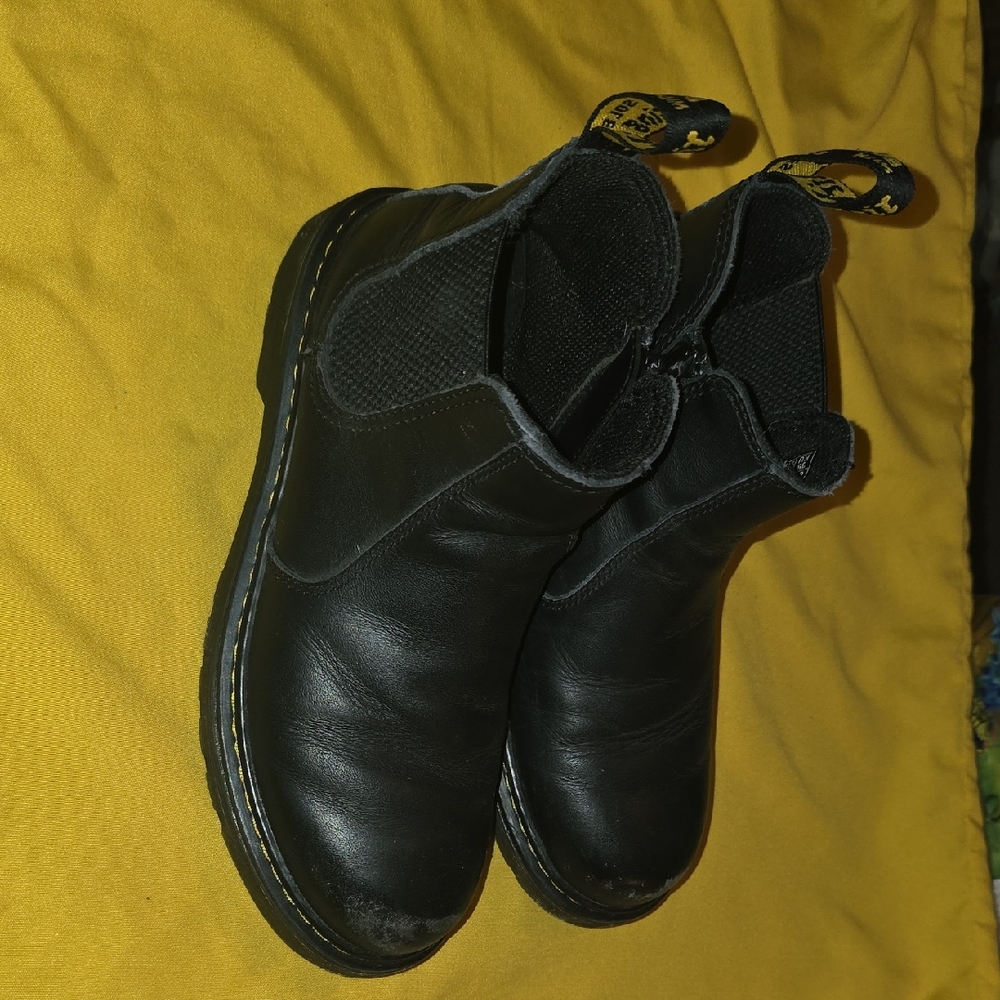 Black Leather Boys Boots